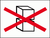 Značení vozidel - Označení nákladních automobilů: Zákaz stohování