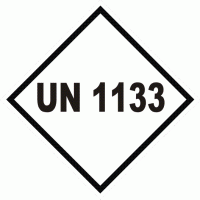 Značení nebezpečných látek a obalů - UN čísla a nápisy: UN 1133 (Lepidla hořlavé) - Kosočtverec