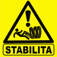 Výstražná bezpečnostní značka: Symbol bez textu - Stabilita