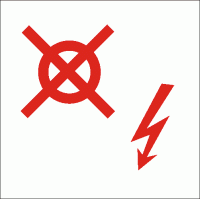 Minisymbol pro DZP a evakuační plány: Dokumentace požární ochrany - Vedlejší vypínač elektrického proudu