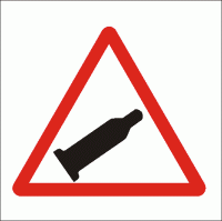 Minisymbol pro DZP a evakuační plány: Nebezpečí - tlaková láhev s nehořlavým plynem - Dokumentace požární ochrany