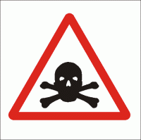 Minisymbol pro DZP a evakuační plány: Nebezpečí - toxické, jedovaté - Dokumentace požární ochrany