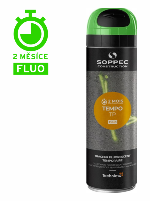 Značkovací spreje: Dočasný fluorescenční sprej TEMPO TP Zelený