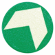 Fotoluminiscenční podlahové značení - Podlahový symbol: Kruh se šipkou z fotoluminiscenčního hliníku