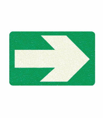 Fotoluminiscenční podlahové značení - Podlahový symbol: Obdélník se šipkou