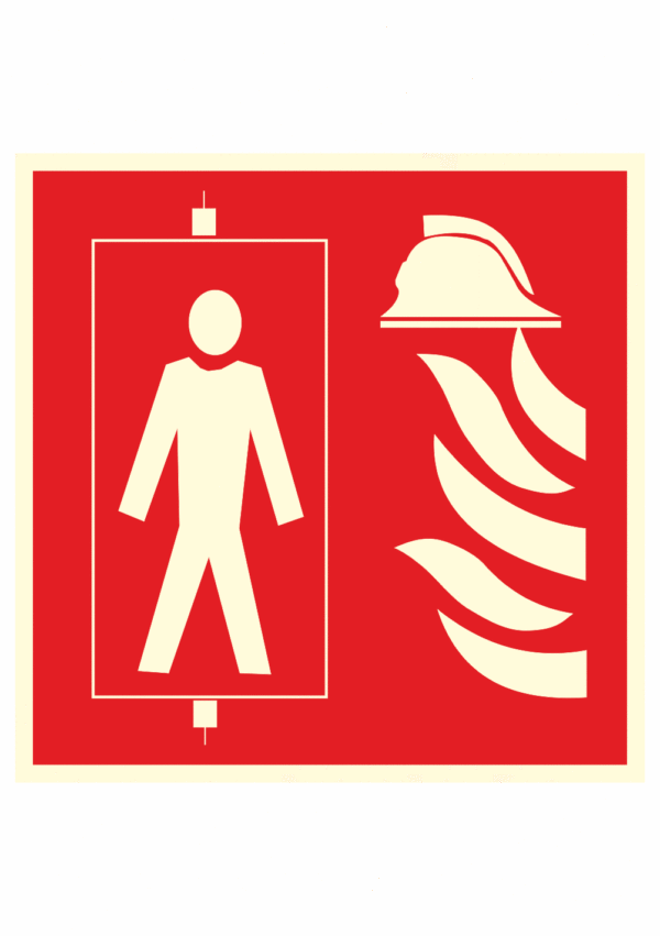 Fotoluminiscenční bezpečnostní značení - Požární symbol: Požární výtah