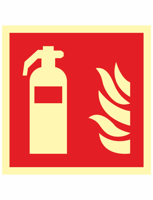Hasicí přístroj - symbol ISO 7010 fotoluminiscenční