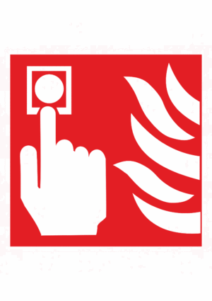 Požární bezpečnostní tabulka symbol bez textu - Hlásič požáru