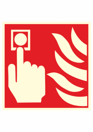 Fotoluminiscenční bezpečnostní značení - Požární symbol: Hlásič požáru