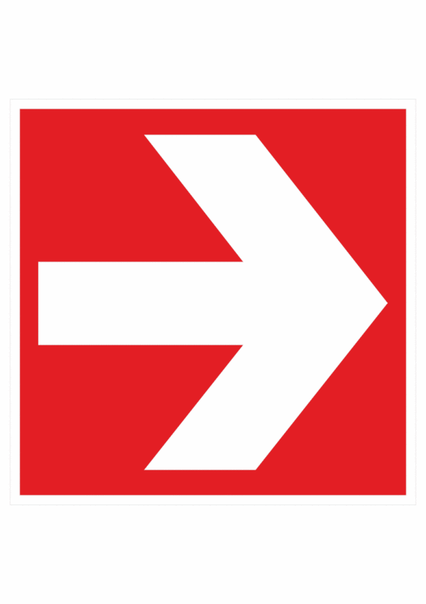 Požární bezpečnostní tabulka symbol bez textu - Směr zařízení PO rovně
