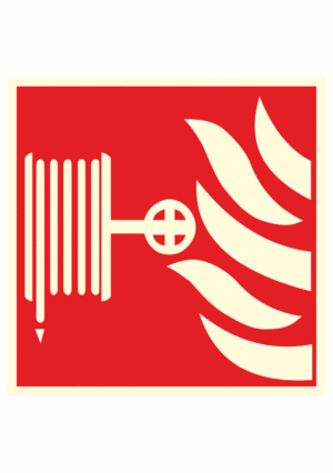 Fotoluminiscenční bezpečnostní značení - Požární symbol: Požární hadice