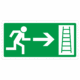 Bezpečnostní tabulka Značení úniků - Únikový východ žebřík vpravo