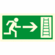 Fotoluminiscenční bezpečnostní značení - Únikové značení: Únikový východ žebřík vpravo