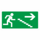 190019 | KRIŽAN - safetyshop Bezpečnostní tabulka Značení úniků - Únikové schodiště (východ) vpravo dolů