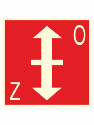 Fotoluminiscenční bezpečnostní značení - Požární symbol: Požární klapka