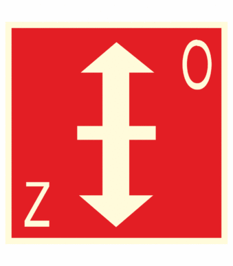 Fotoluminiscenční bezpečnostní značení - Požární symbol: Požární klapka