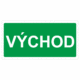 Bezpečnostní tabulka Značení úniků - Východ (text)