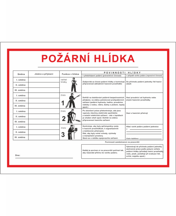 Dokumentace PO - POŽÁRNÍ HLÍDKA