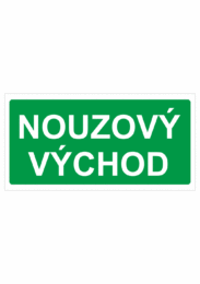 Bezpečnostní tabulka Značení úniků - Nouzový východ (text)