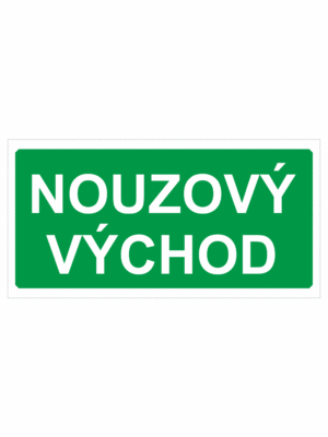 Bezpečnostní tabulka Značení úniků - Nouzový východ (text)