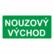 Bezpečnostní tabulka Značení úniků - Nouzový východ (text)