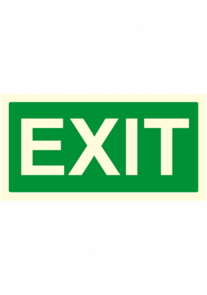 Fotoluminiscenční bezpečnostní značení - Text bez symbolu: "Exit"