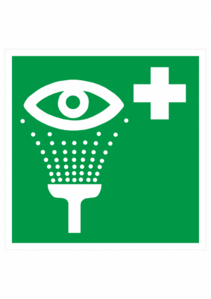 Bezpečnostní tabulka: Symbol bez textu - Výplach očí