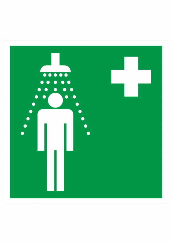 Bezpečnostní tabulka: Symbol bez textu - Havarijní sprcha