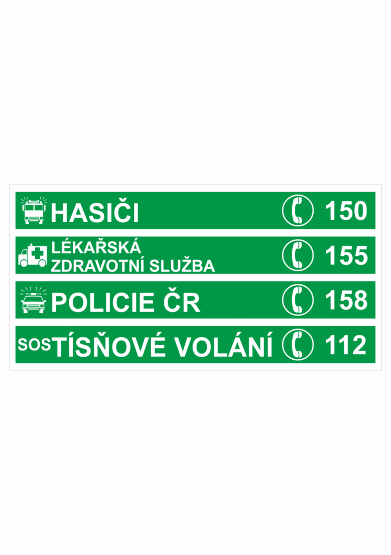 Důležitá telefonní čísla | KRIŽAN - safetyshop