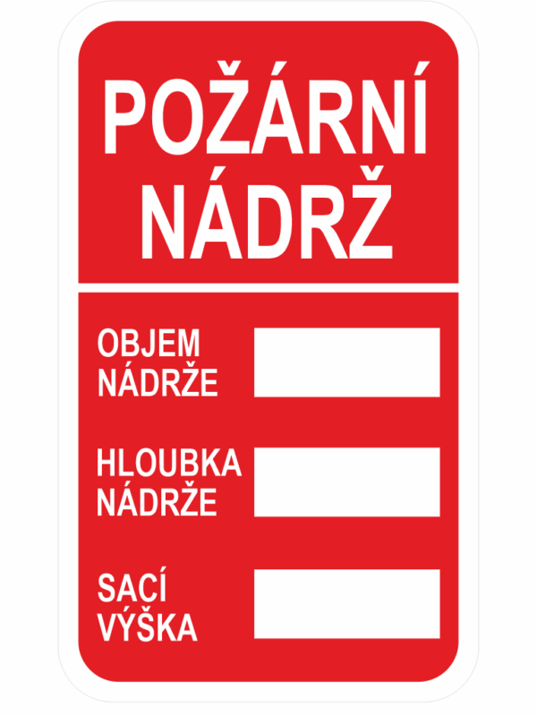 Požární nádrž - 3 pole