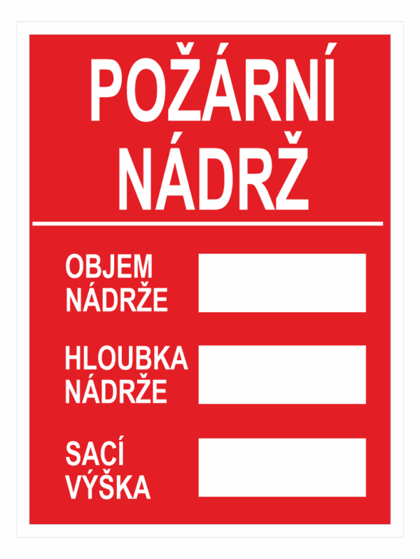 Požární nádrž - 3 pole