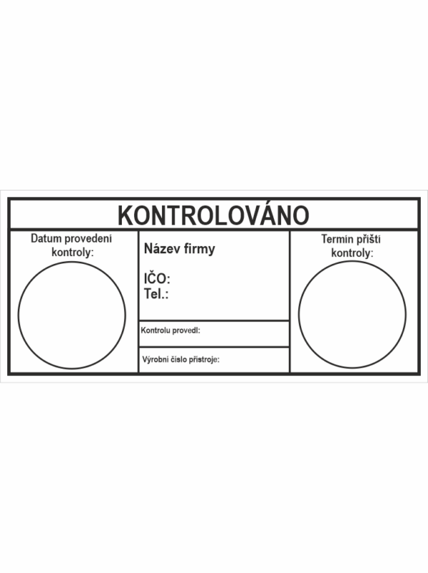 KONTROLOVÁNO bez datumovky