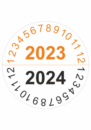 Revizní a kalibrační kolečka - Dvouleté: Kontrolní štítek 2023 / 2024