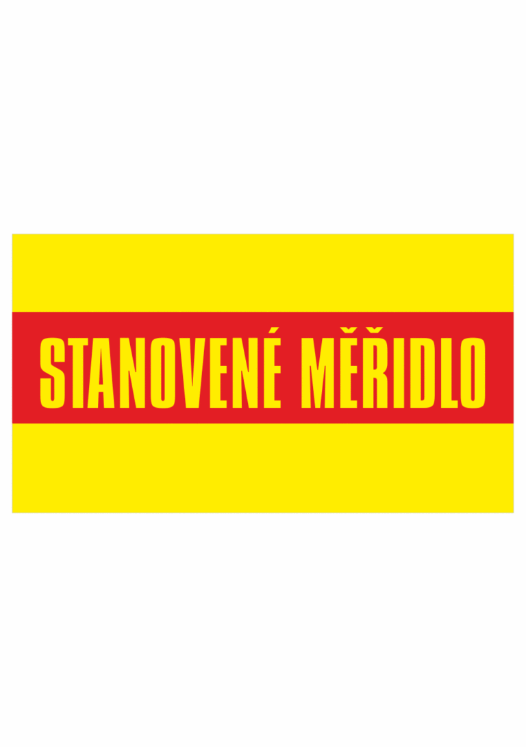 Revizní a kalibrační štítky: Kalibrační štítek - Stanovené měřidlo