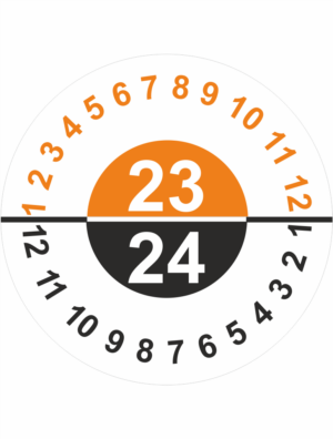 Revizní a kalibrační kolečka - Dvouleté: Kalibrační štítek 2023 / 2024