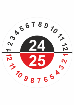Revizní a kalibrační kolečka - Dvouleté: Kalibrační štítek 2024 / 2025
