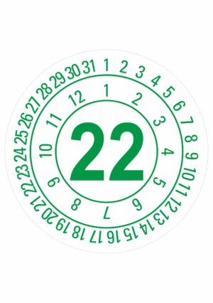 Revizní a kalibrační kolečka - Jednoleté: Datumovka 2022