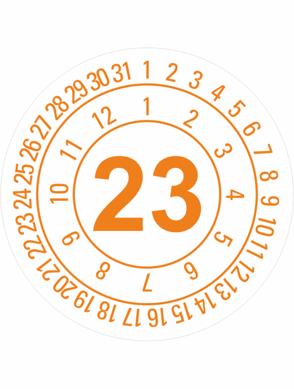 Revizní a kalibrační kolečka - Jednoleté: Datumovka 2023