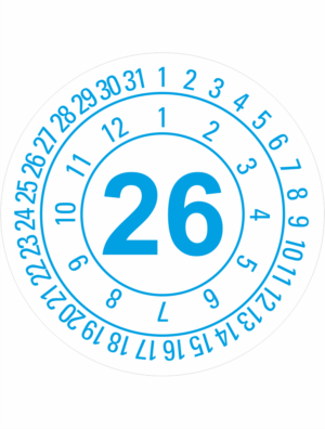 Revizní a kalibrační kolečka - Jednoleté: Datumovka 2026