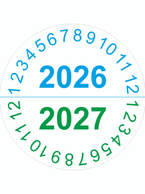 Revizní a kalibrační kolečka - Dvouleté: Kontrolní štítek 2026 / 2027