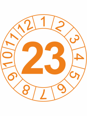Revizní a kalibrační kolečka - Jednoleté: Kalibrační štítek s datem 2023