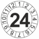Revizní a kalibrační kolečka - Jednoleté: Kalibrační štítek s datem 2024