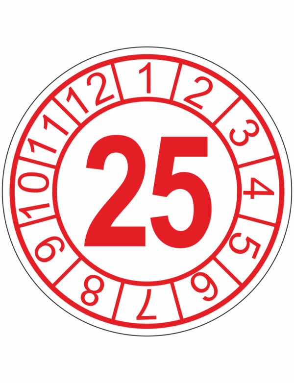 Kontrolní kolečko s datem - 25