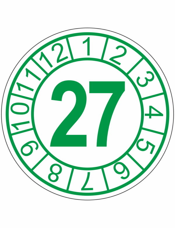 Kontrolní kolečko s datem - 27