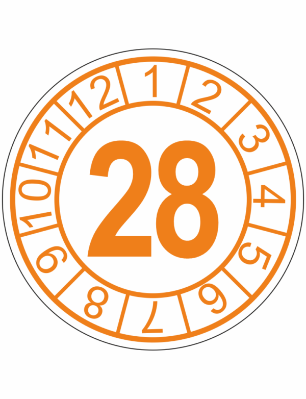 Kontrolní kolečko s datem - 28