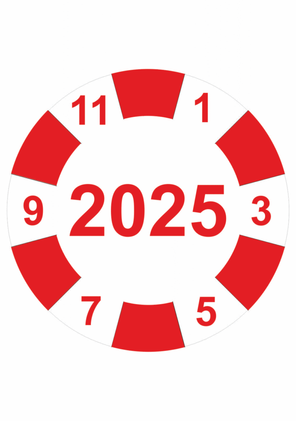 Revizní a kalibrační kolečka - Jednoleté: Kalibrační kolečko s datem 2025