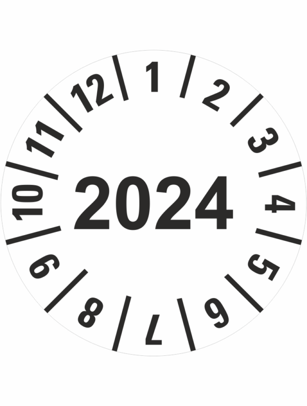 Revizní a kalibrační kolečka - Jednoleté: Kontrolní kolečko s datem 2024