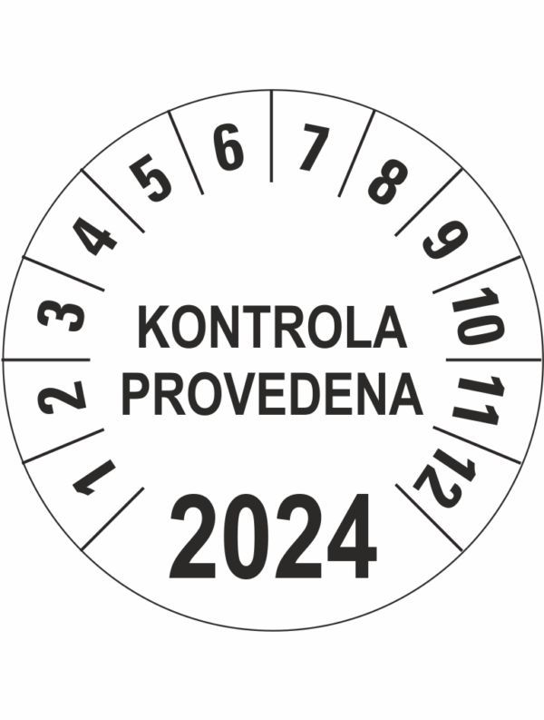 Revizní a kalibrační kolečka - Jednoleté: Kontrola provedena 2024