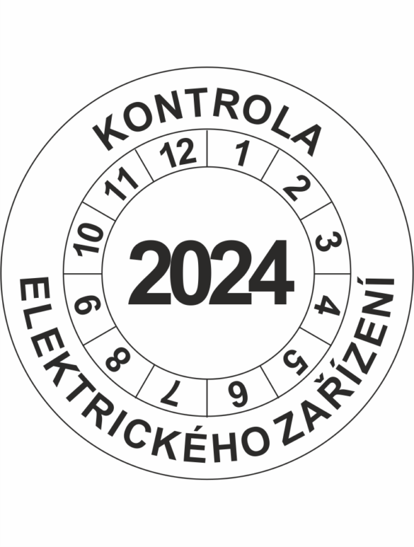 Revizní a kalibrační kolečka - Jednoleté: Kontrola elektrického zařízení 2024