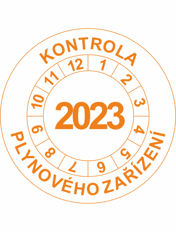 Revizní a kalibrační kolečka - Jednoleté: Kontrola plynového zařízení 2023